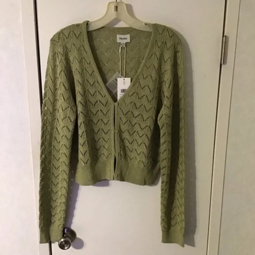 Ralph Lauren Light Green Knit Cardigan